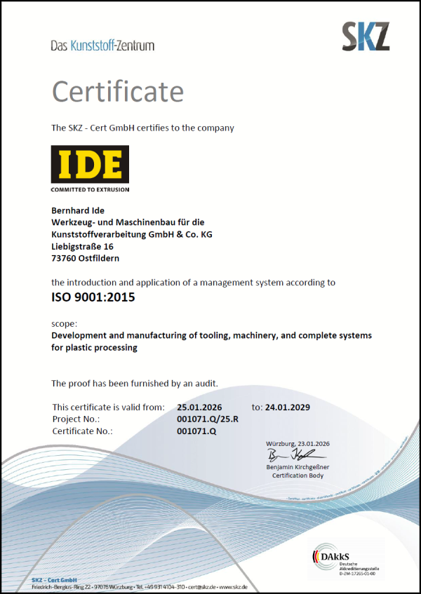 2026 ISO Certificate